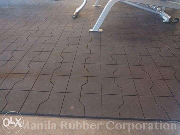 fitness gym rubber flooring rubber mat (Category: Exercise Mats) located in Caloocan City. Submitted by mrccorp (Listing ID 238540799, Image 3). Description: Rubber flooring for gym applications can help provide enhanced levels of comfort and traction for high intensity workouts. The most important reason for using gym rubber flooring is for floor protection. Both the existing surfaces of your workout area and the equipment need to be protected. 