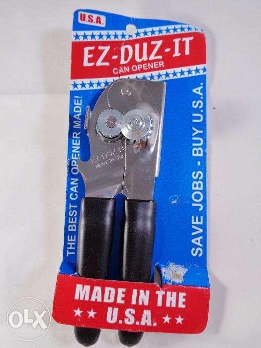 EZ DUZ IT 3028 Deluxe Can Opener with Grips Black Made in USA