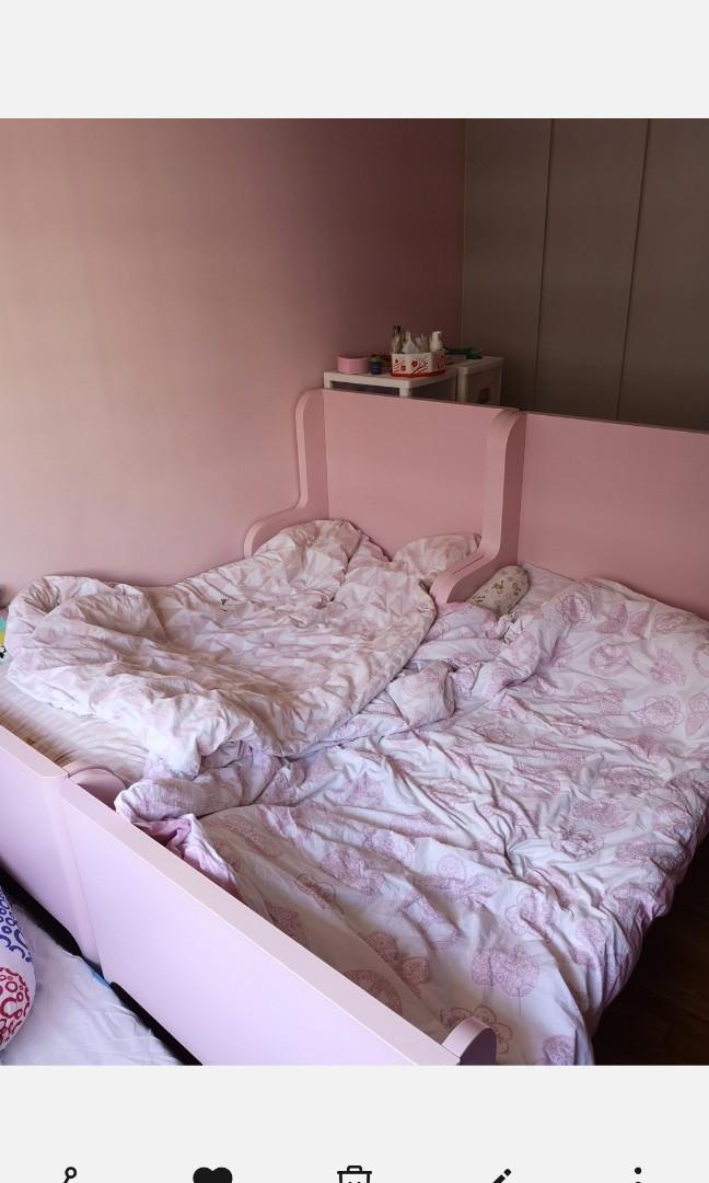 ikea kids pink bed