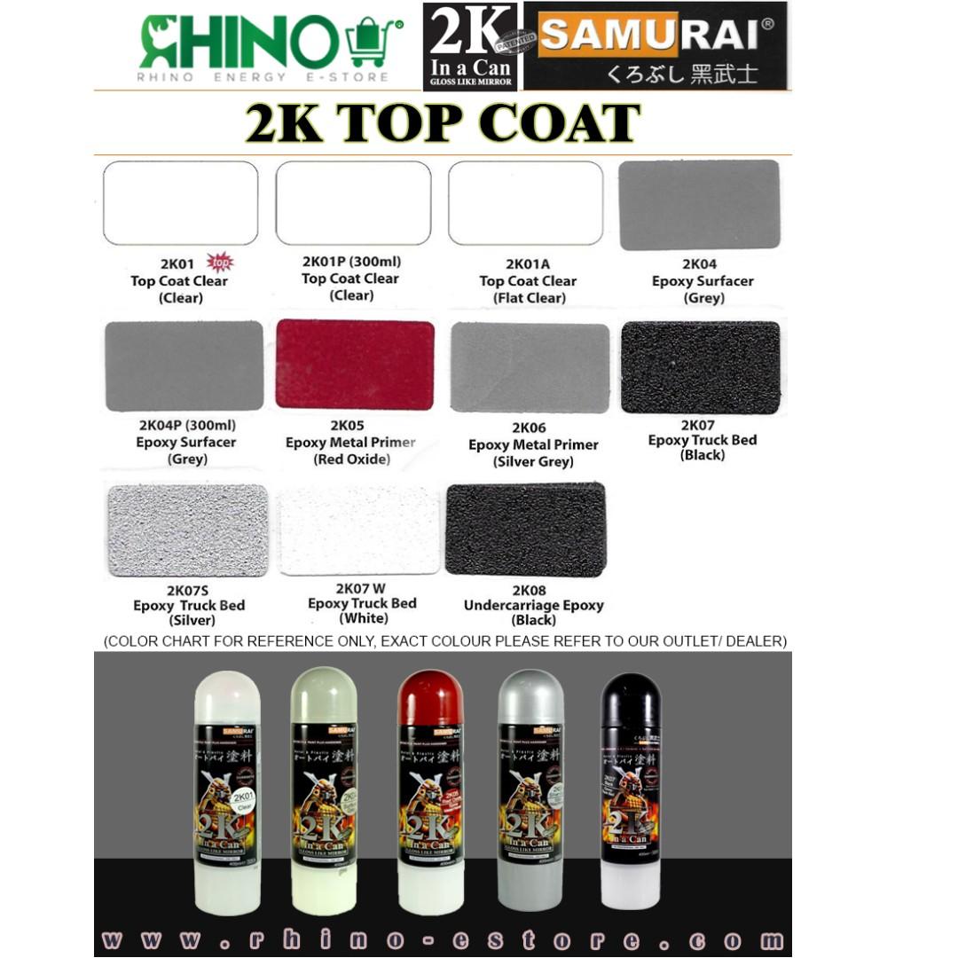 2k Coat Samurai Spray Paint 2k01a Top Coat Flat Clear Design