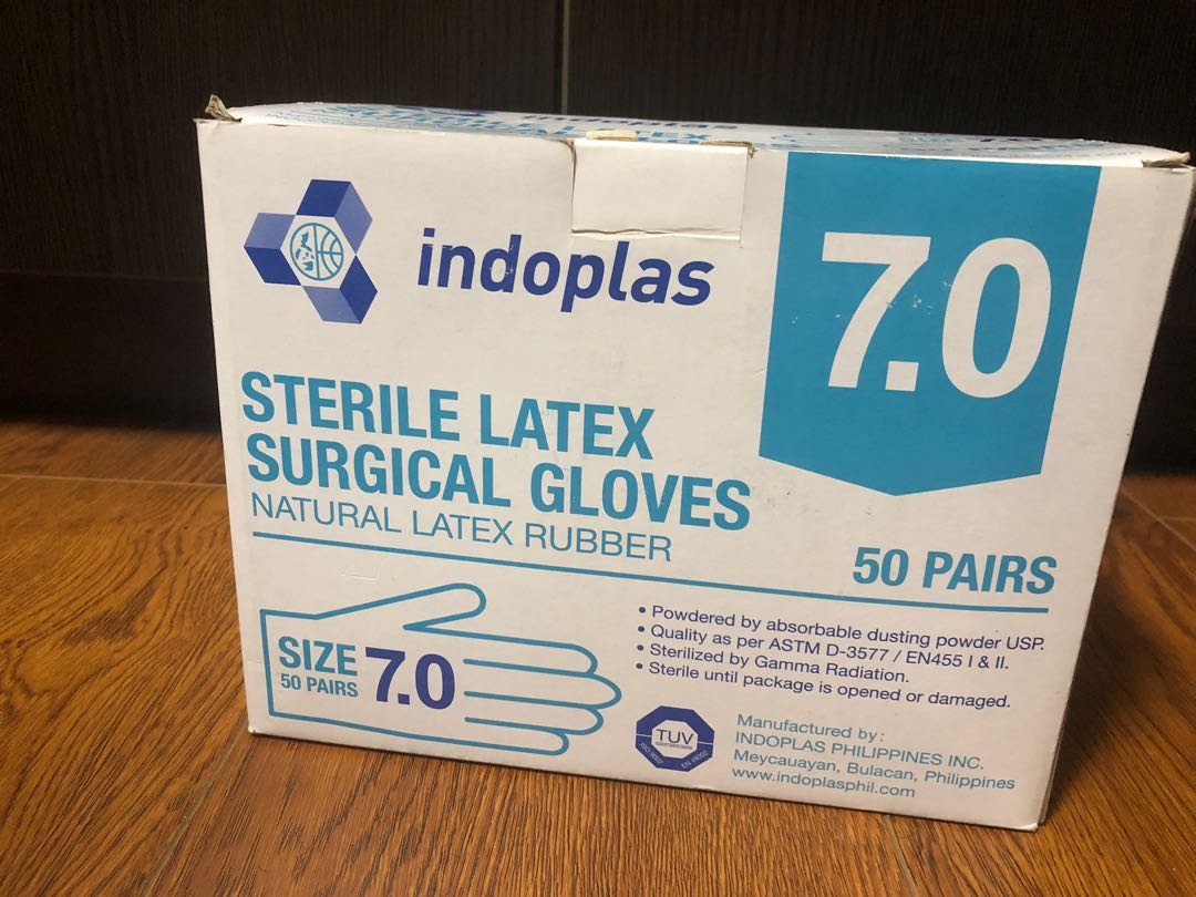42pcs Indoplas Sterile Latex Surgical Gloves size 7.0 on Carousell