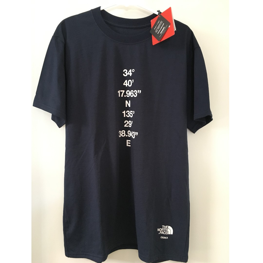 店舗限定the North Face Osaka Souvenir Tee Ntr 大阪海軍藍 男裝 男裝衫 外套 Carousell