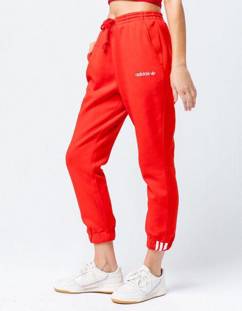 adidas red sweatpants