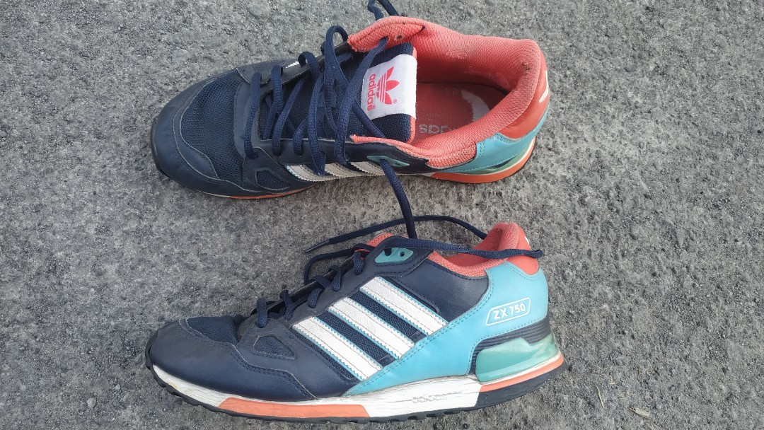 Adidas zx 750 cheap navy orange