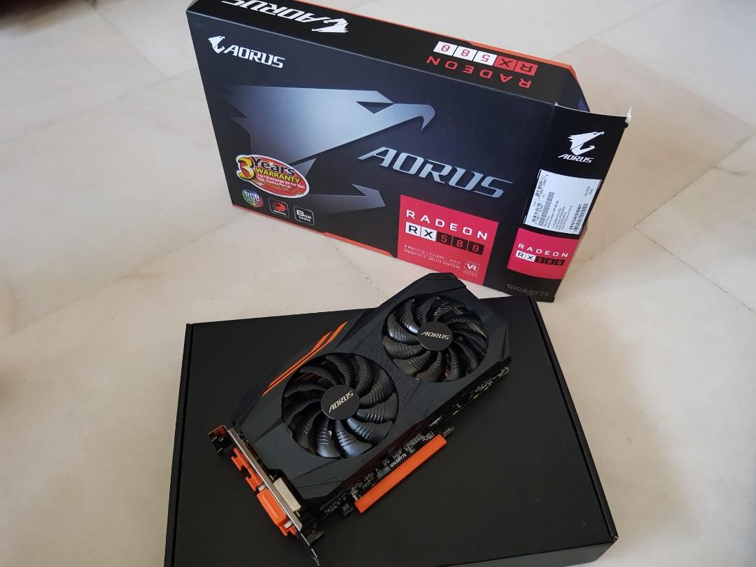 AORUS RADEON RX580 8GB Computers Tech Parts Accessories Networking on Carousell
