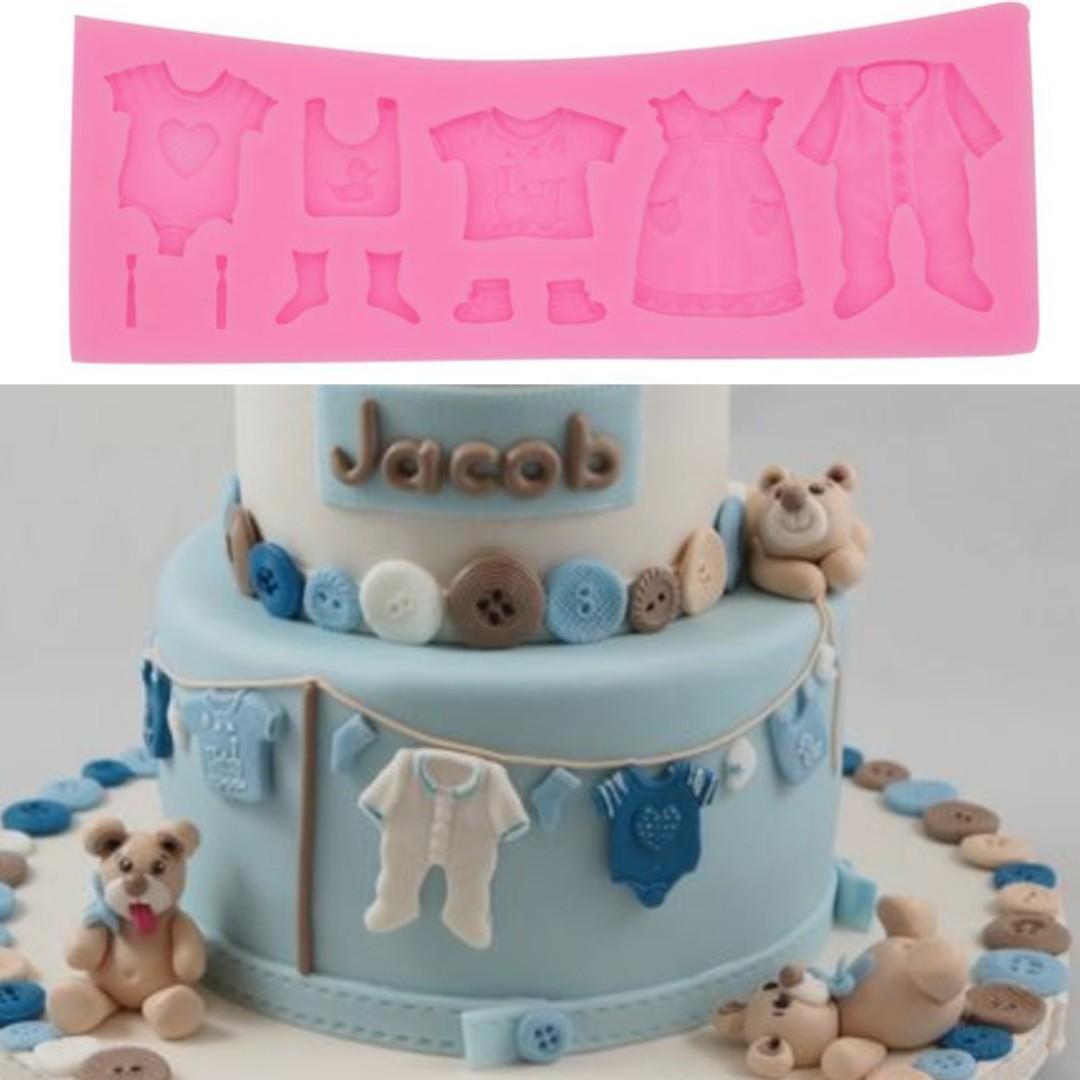 Baby Clothings Kid Clothes Bid Jumper Fondant Silicone Mould Cake