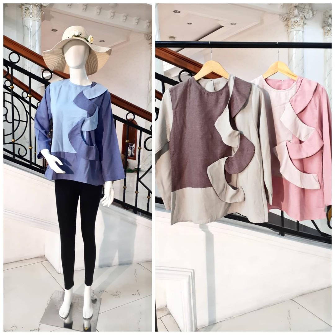 Baju Hijab Kekinian Fesyen Wanita Pakaian Wanita Atasan Di Carousell