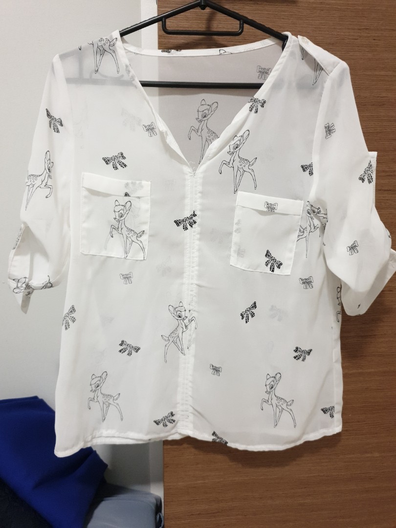 Bambi Sheer White Top Women S Fashion Clothes Tops On Carousell The airstream bambi is perfect small luxury travel trailer. carousell