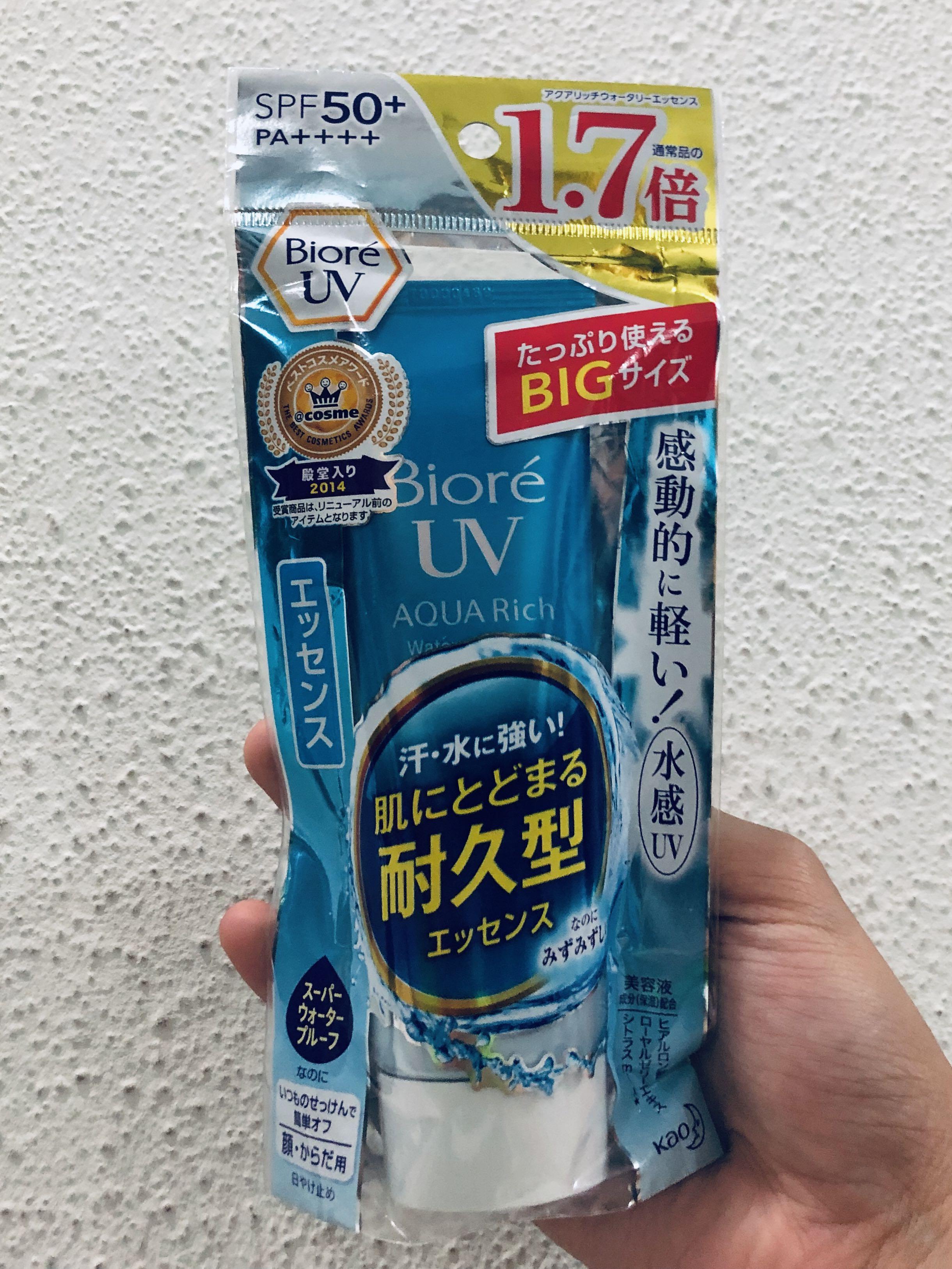 Biore Uv Aqua Rich Watery Essence 85g Health Beauty Face Skin Care On Carousell