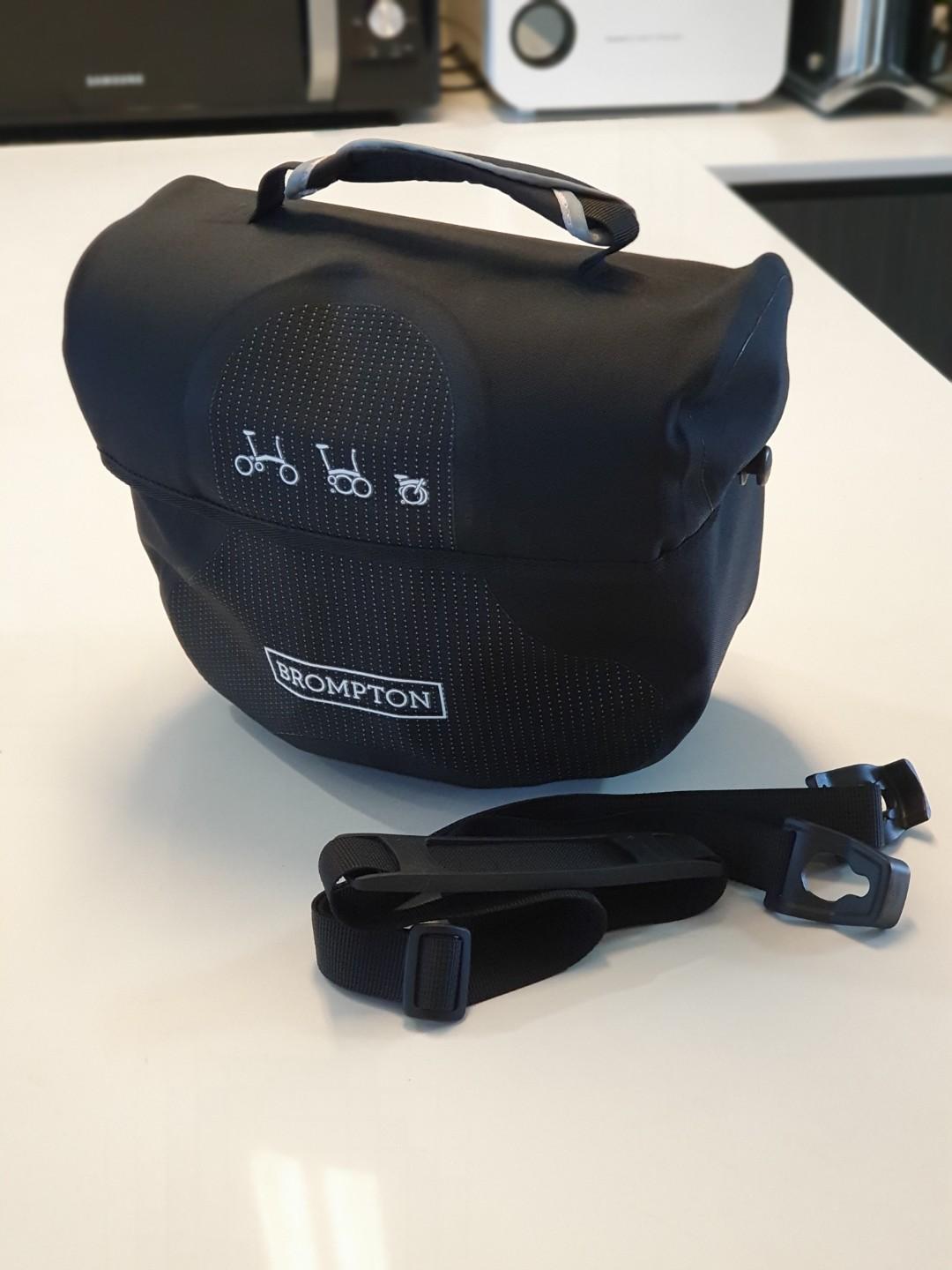 Brompton Ortlieb mini O reflective bag - black, Sports Equipment