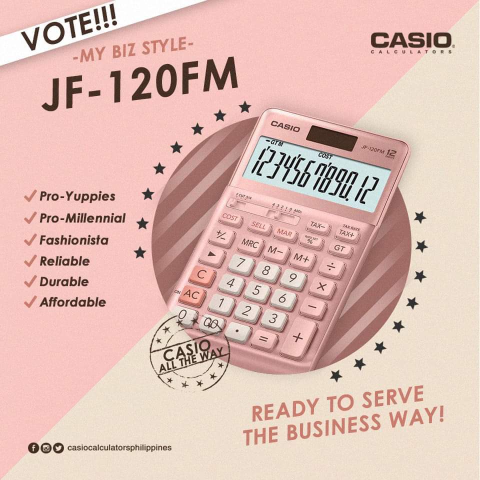 Rose gold casio calculator sale
