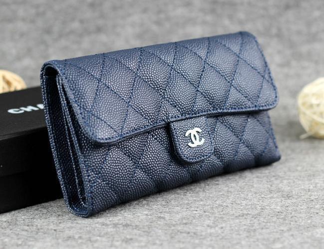 SALE] CHANEL Classic Small Flap Wallet in Navy, Women's Fashion, Bags &  Wallets, Wallets & Card Holders on Carousell