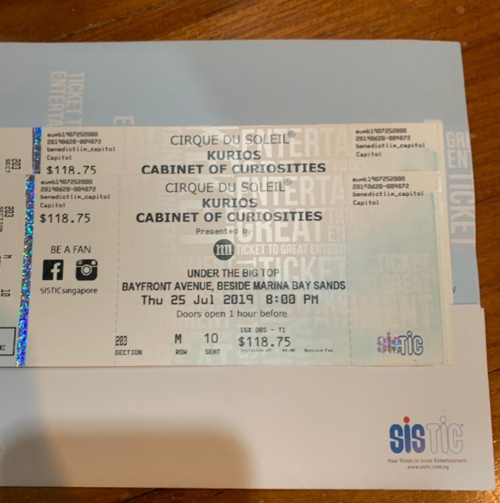 Cirque Du Soleil Kurios Cabinet Of Curiosities 25th July 2019
