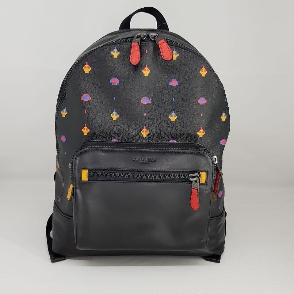 Coach west backpack allover atari print black F72916 sz 32x40x16