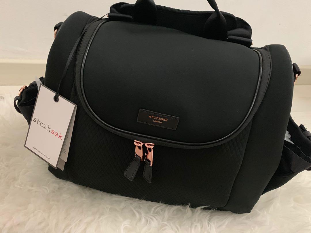 Storksak poppy luxe sale black scuba