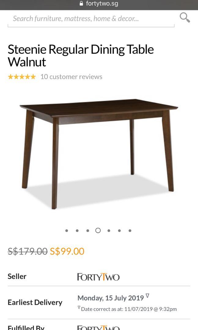 Dinning Or Office Table Forty Two Walnut Colour Furniture