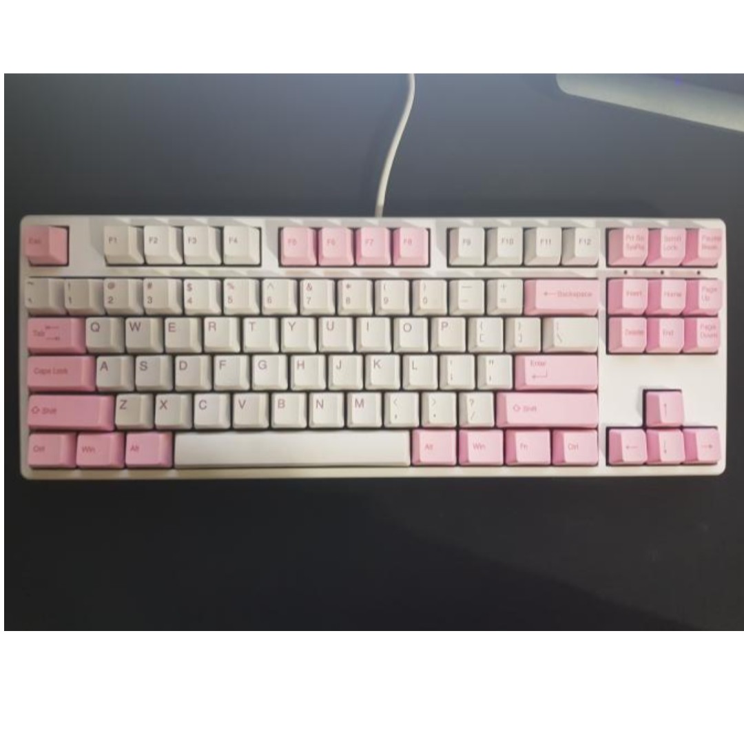 Ducky One Pink White Tenkeyless Tkl Keyboard Electronics