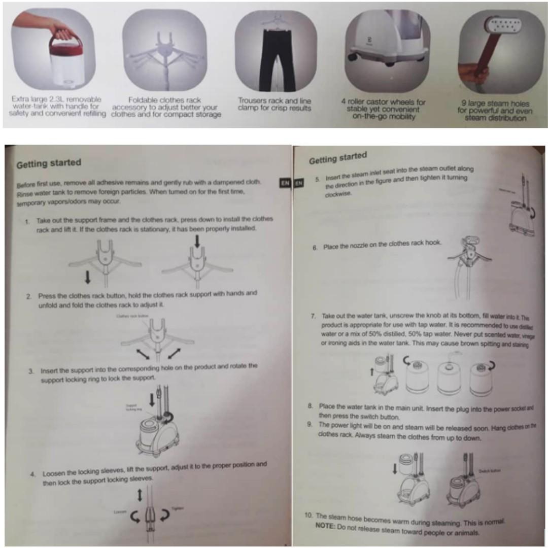 Electrolux Garment Steamer (Model EGS2003), TV & Home Appliances