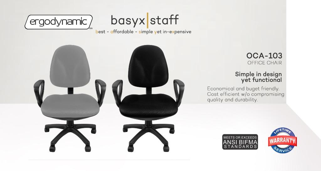 Ergodynamic Oca 103 Office Chair With Armrest Staff Chairs Secretary Chair Office Furniture Home Furniture Furniture Fixtures Office Furniture On Carousell