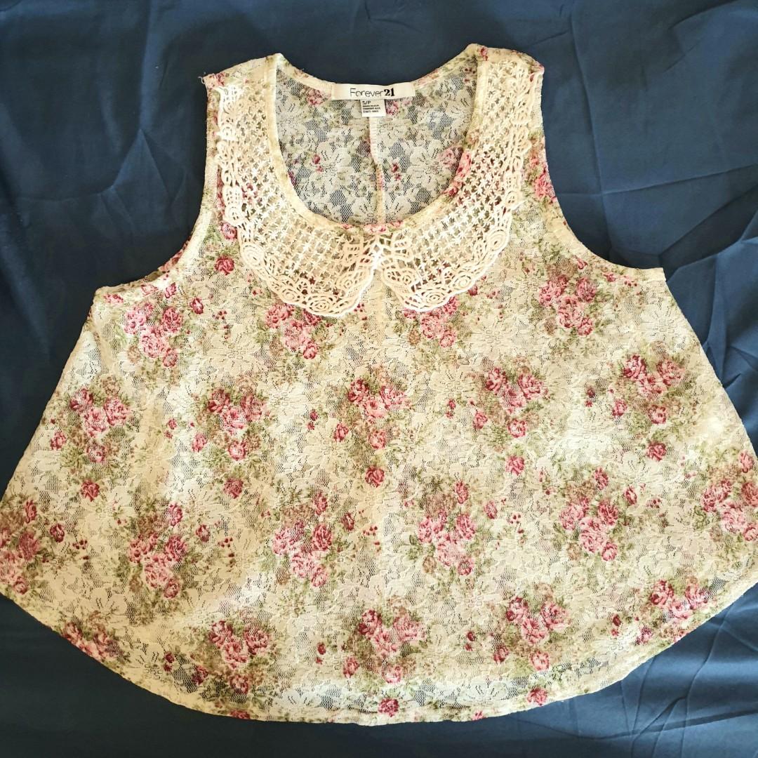 Forever21 Floral Summer Crop Top Women S Fashion Clothes Tops
