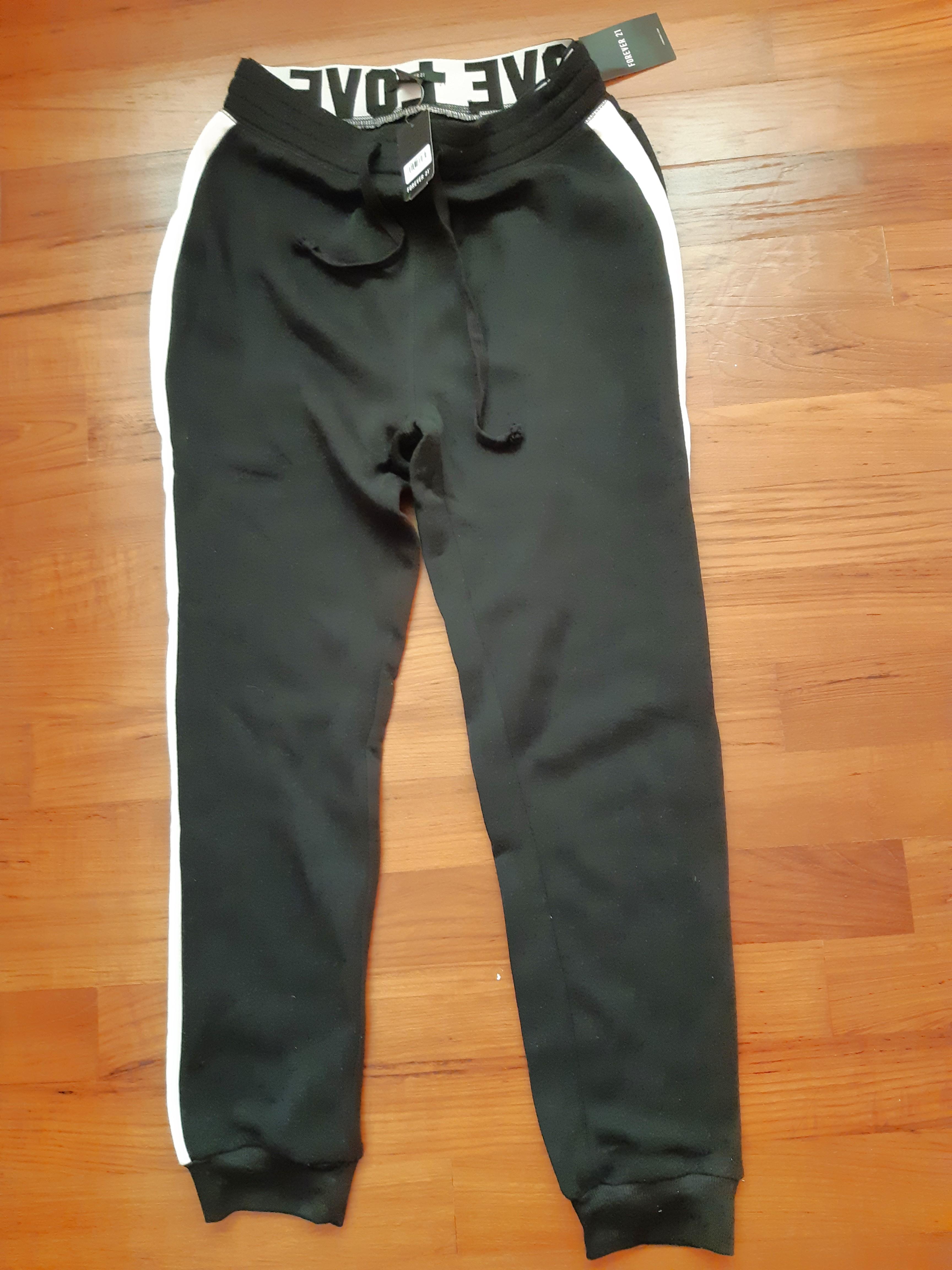 Forever 21 black sweatpants sales