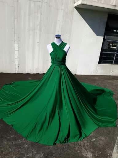 engagement party dresses short Violaine Green Convertible Maxi Dress main image 1
