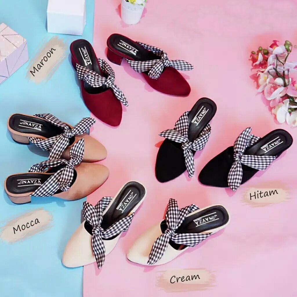 High Heels Hak Tahu Pita Kain Fesyen Wanita Sepatu Di Carousell