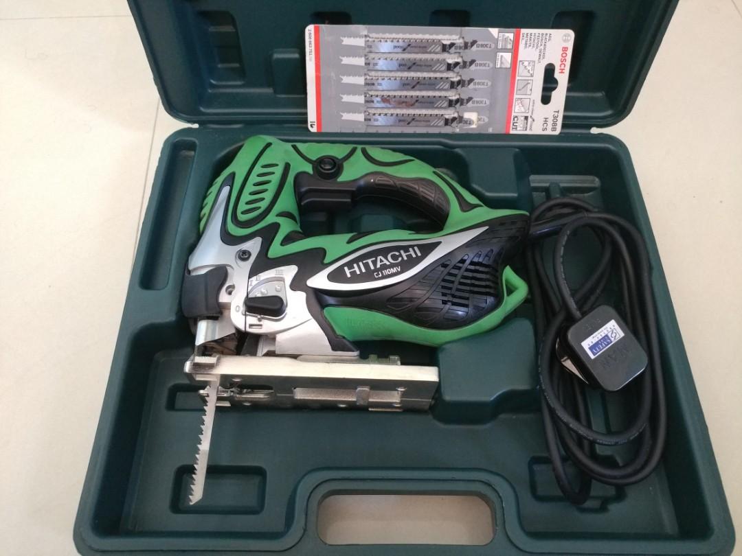 hitachi jigsaw w bosch blades furniture home living home improvement organisation home improvement tools accessories on carousell