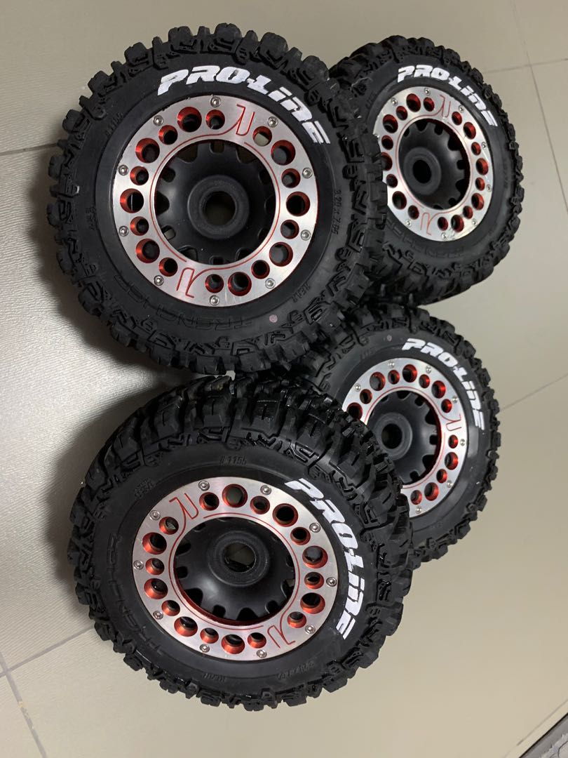 HPI Baja 5T / 5SC Prolines 4xRear Trenchers/ Rims and Red ...