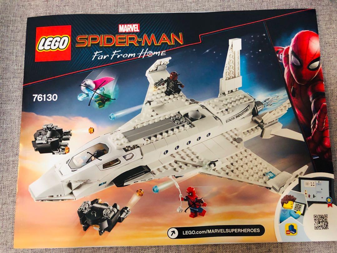 lego spider man far from home stark jet and drone attack