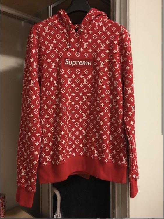 Louis Vuitton X Supreme Box Logo Hoodie Men S Fashion Clothes Tops On Carousell