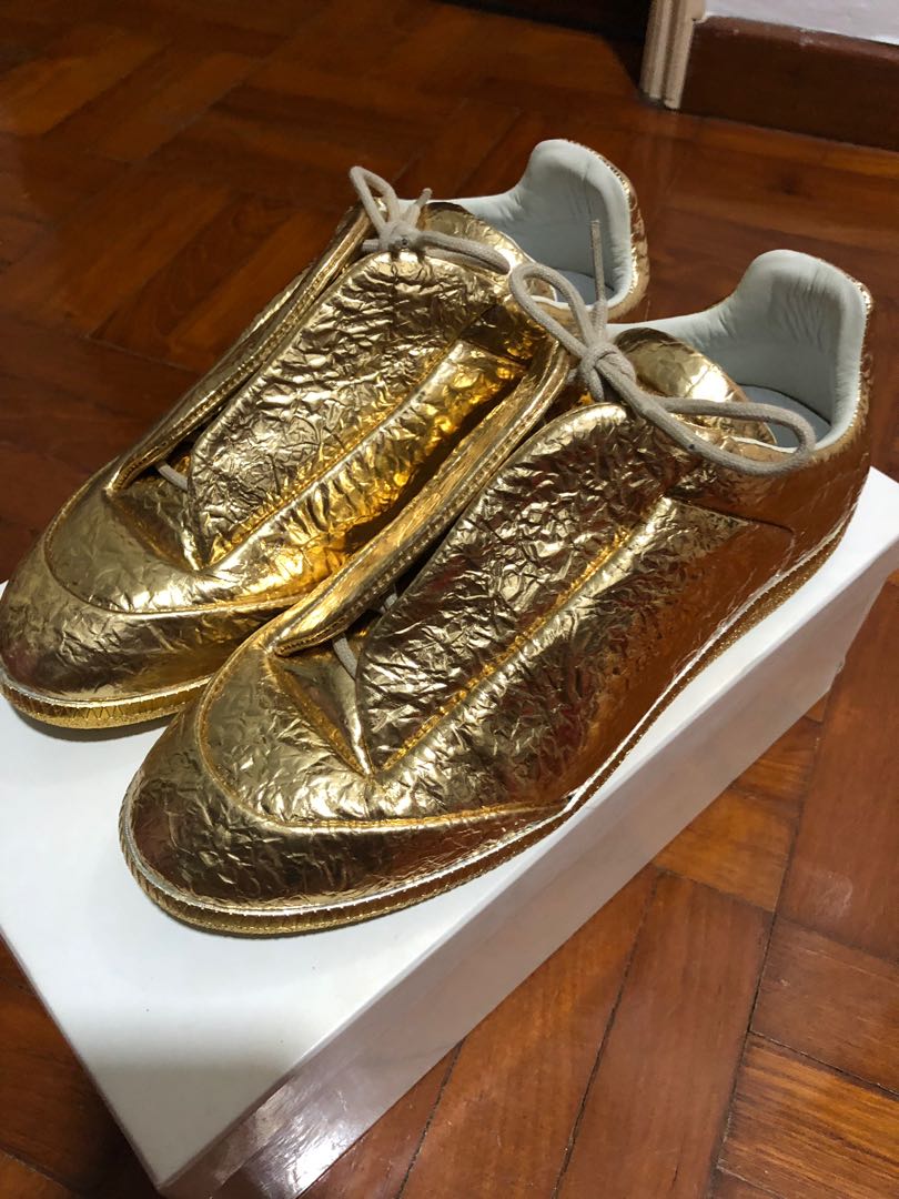 Maison margiela gold sneakers new arrivals