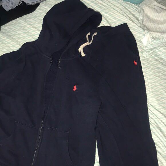 Blue polo tracksuit top