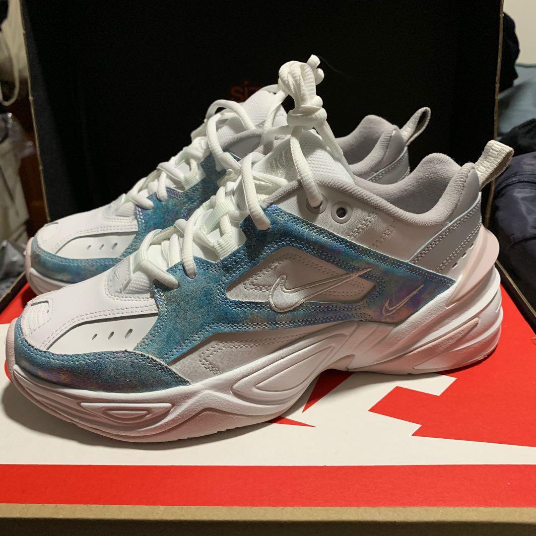 nike m2k tekno iridescent pink and blue