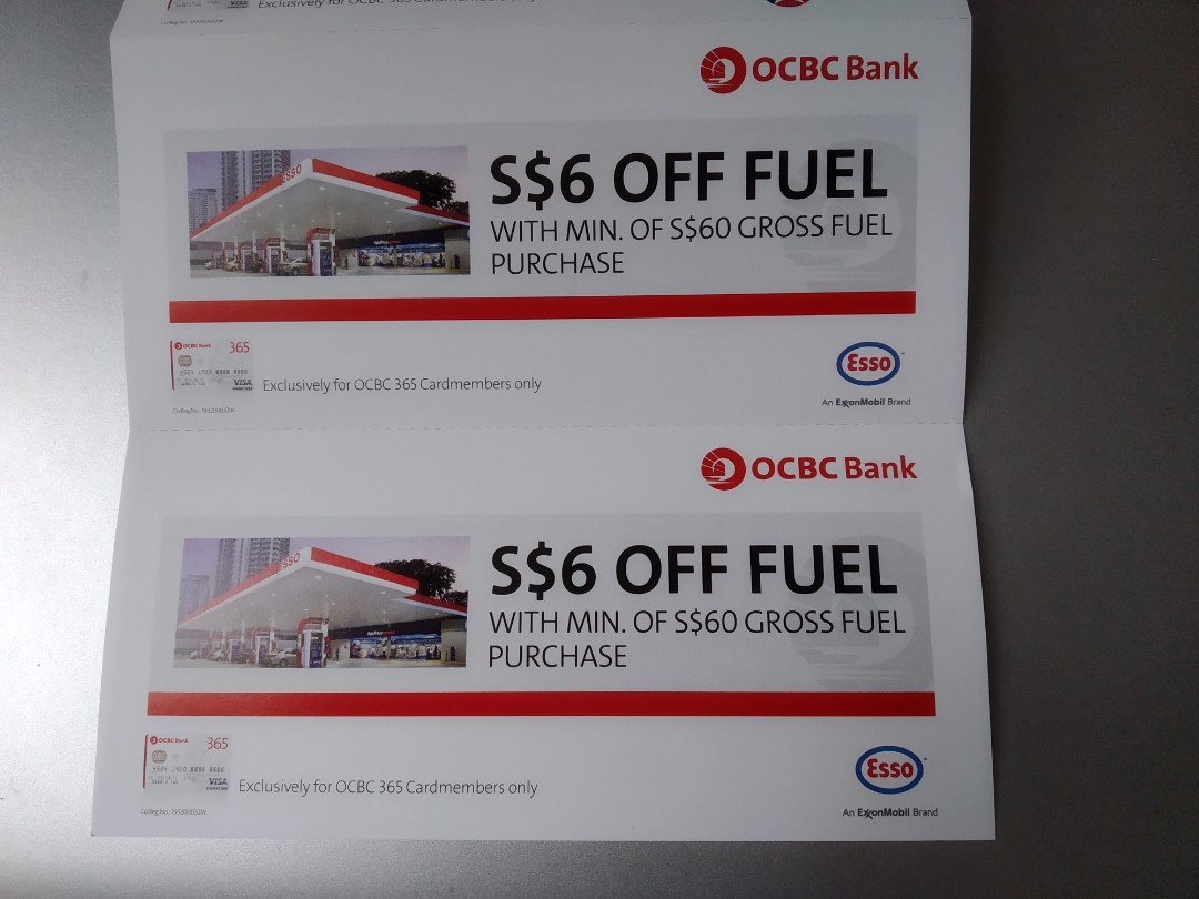 Ocbc 365 Card Esso Vouchers Entertainment Gift Cards Vouchers