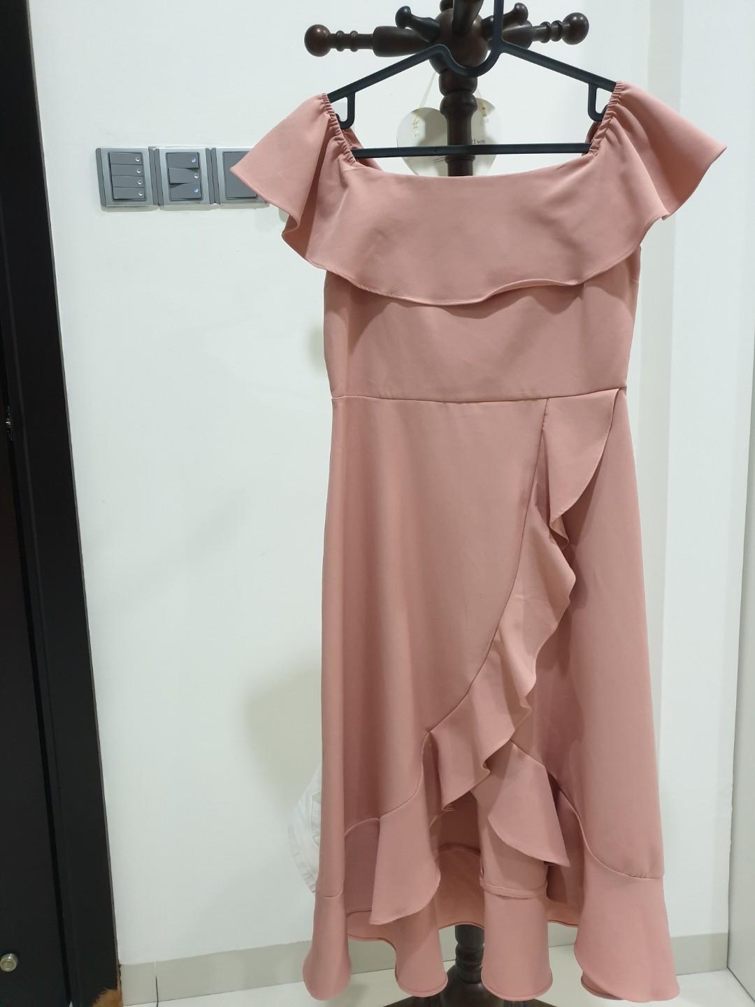Pastel color off shoulder dress outlet