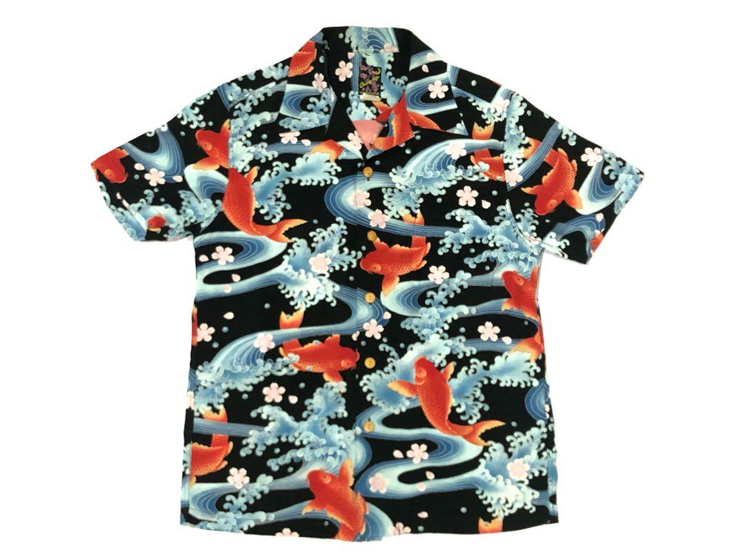 Oniwa Soto Koi Open Colar Hawaiian Shirt Rayon Crepe Men S Fashion Clothes Tops On Carousell