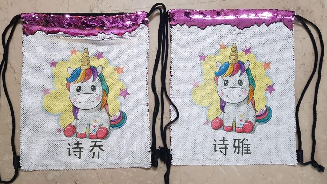 Sequin unicorn backpack personalized shop