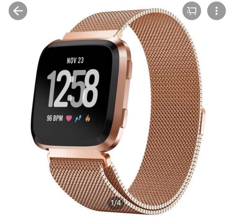 Fitbit versa rose gold canada clearance