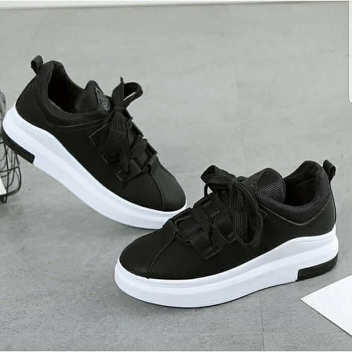 Sneaker Wanita Arsya Sds318 L Sepatu Sekolah Hitam Sepatu Kets Hitam Wanita Fesyen Wanita Sepatu Di Carousell