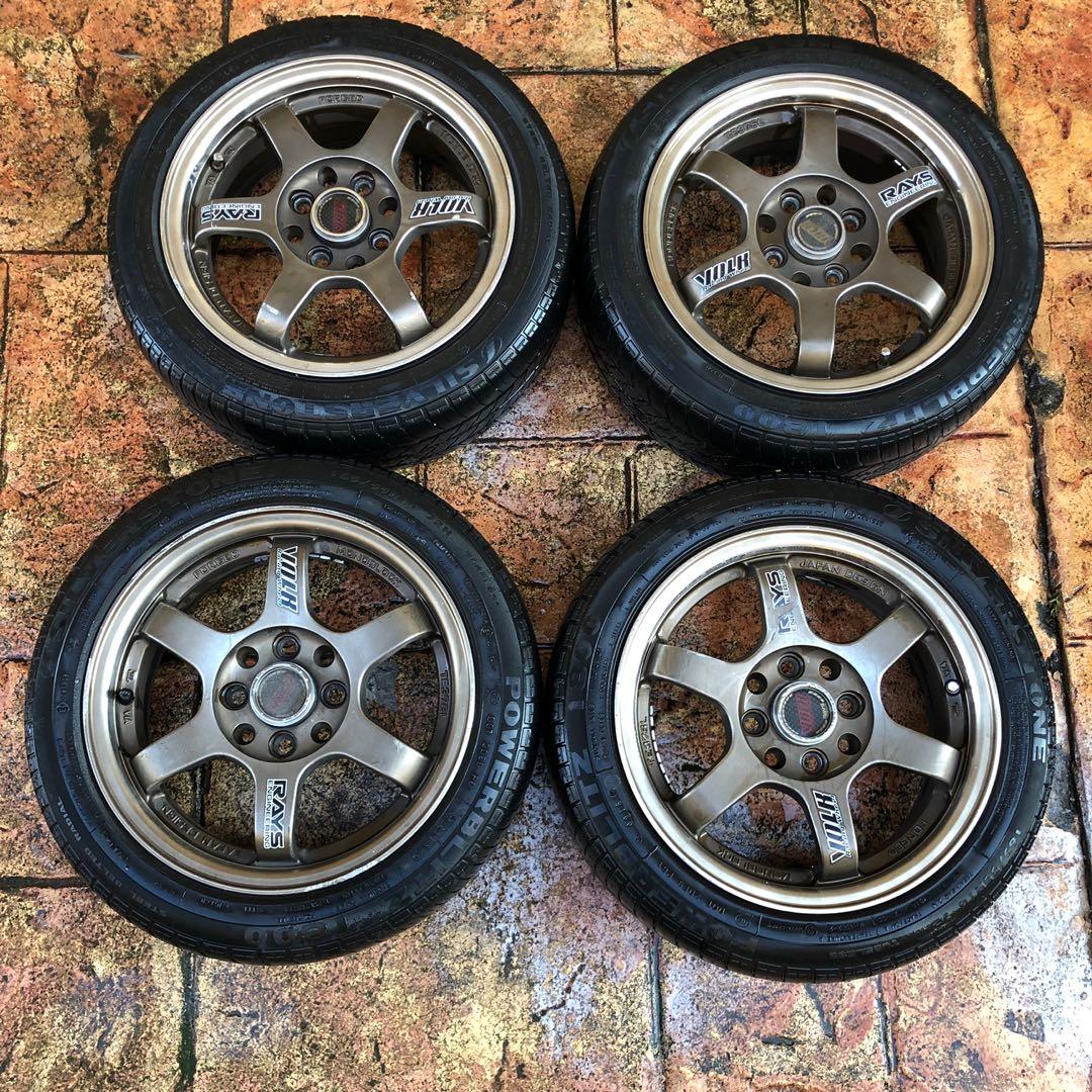 Sport Rim TE37 Kancil 14 inci, Auto Accessories on Carousell