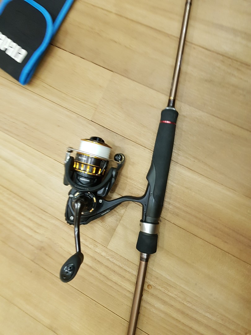 Storm teenie fishing rod with 1500 Daiwa BG, Sports Equipment, Fishing on  Carousell