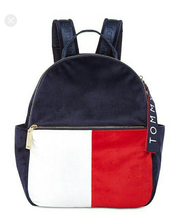 tommy hilfiger velvet backpack