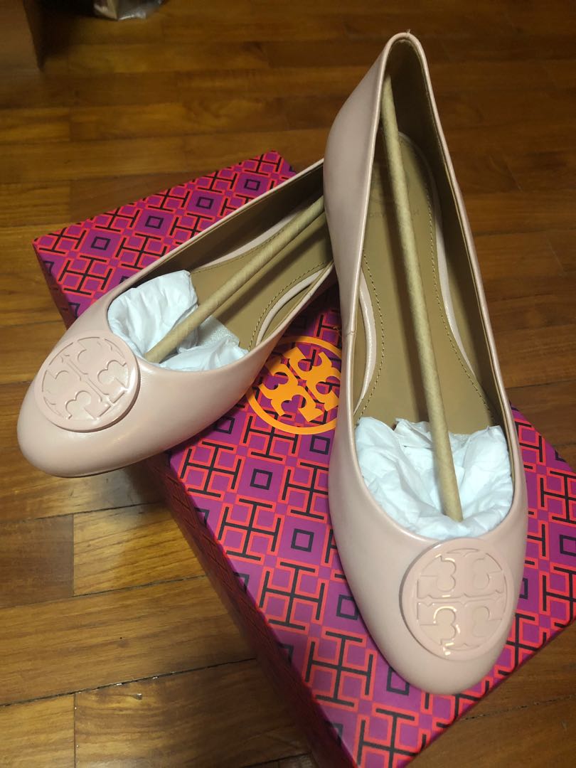 Tory burch seashell pink flats top