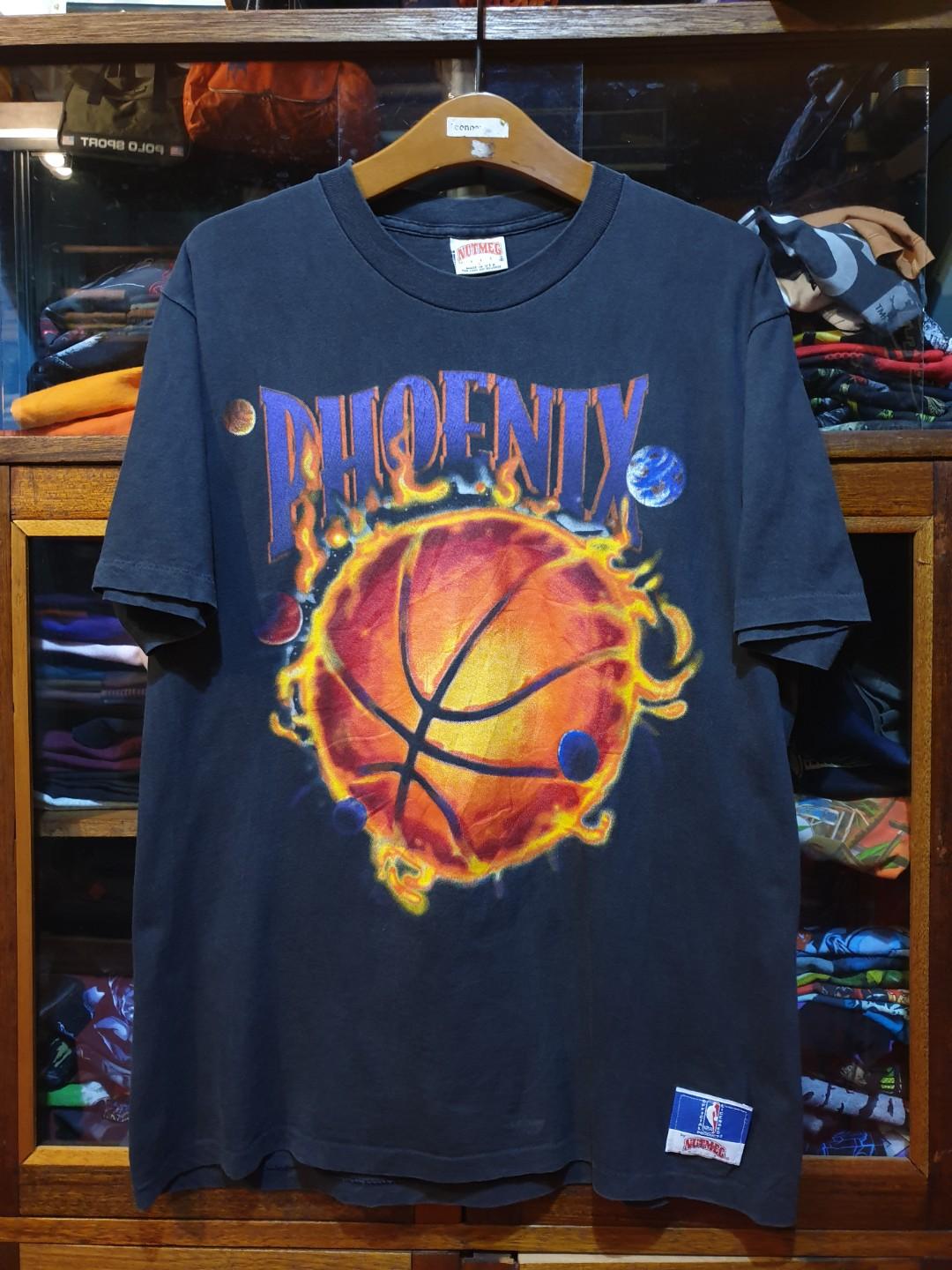 Vintage All Over Print NBA Phoenix Suns Tee Shirt Size Large 90s