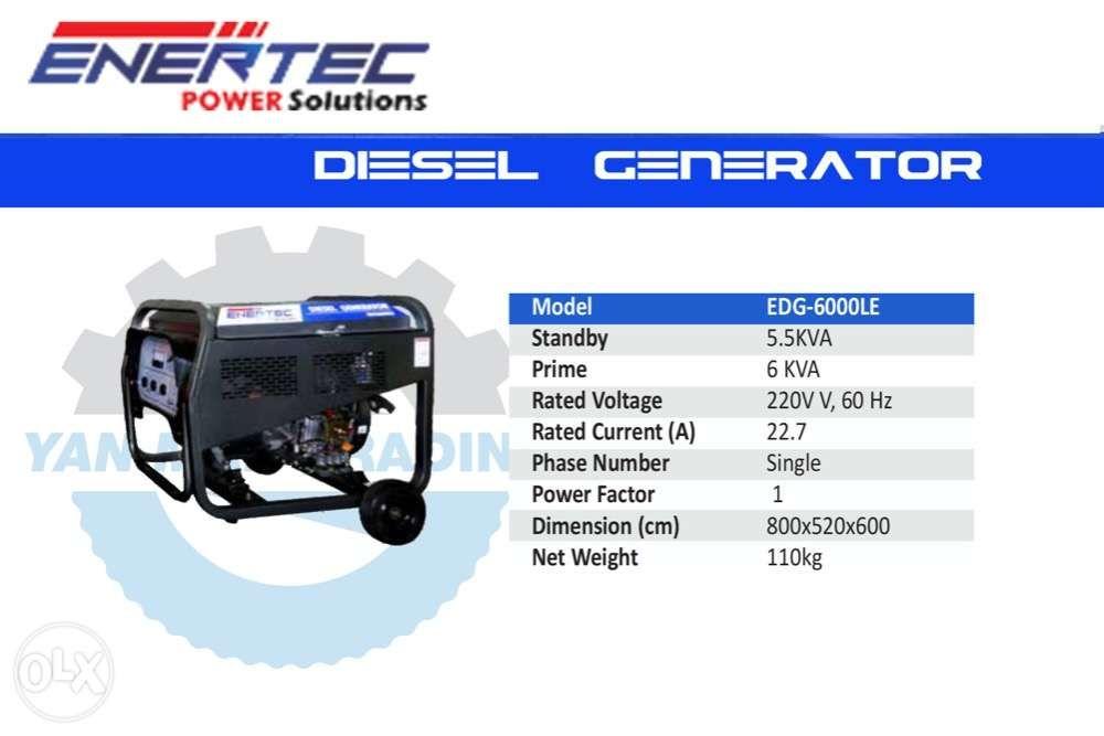 Enertec EDG6000LE 5kW Diesel Generator Cebu, Commercial & Industrial