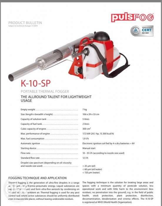 Pulsfog PortableThermal Fogging Machine for mosquito control