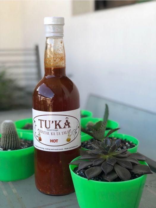 TUKA Spiced Vinegar (Category: Spice & Seasoning) located in Manila. Submitted by rnd.online (Listing ID 238554082, Image 3). Description: TU'KA. Spiced Vinegar. Mauutal ka ta talap! For dipping, dressing, cooking and much more! Murang mura lang. Regular - ₱170.00/bottle Hot - ₱180.00/bottle 750ml/bottle Discounted price for retailers, minimum of 24 bottles per order. For orders, please contact 09178980276. #tuka #tukaph #vinegar #sellerph #spice