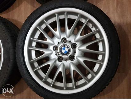 BMW MV1 Rims M Magwheels with 98 Tires 1set 4pcs E36 E46 E90