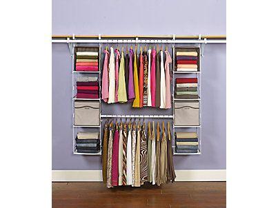 Rubbermaid Closet Helper Max Add-On Organizer (Category: Shelves, Cabinets & Racks) located in San Pedro. Submitted by ms.ayan (Listing ID 238556334, Image 3). Description: Add shelving and hang space No tools required for installation or assembly Telescoping rod extends between 24" and 48" wide to fit your space Works with existing wood or wire shelves Includes 4 fabric cubbies for extra organization Includes (8) 12" Shelves Shipping Option: LBC